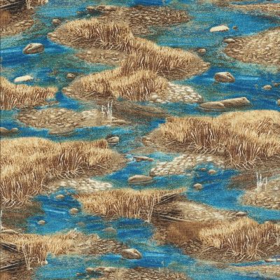 Stof met verdorde rivierbodem en plassen water