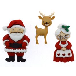 Fantasie knoopjes Mr. and Mrs. Claus 9499-Dress it Up