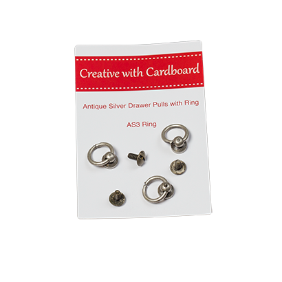Knopjes met ring Antiek Zilver