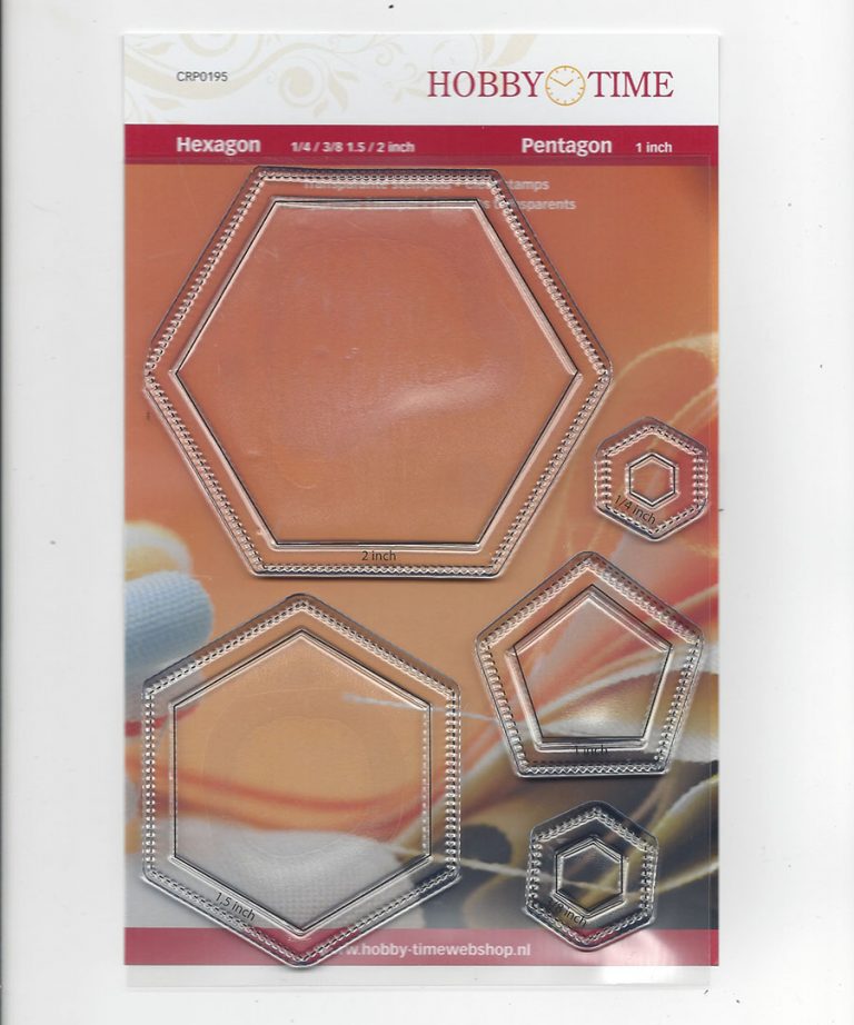 Transparante Quiltstempel CRP0195 Hexagonnen en Pentagon