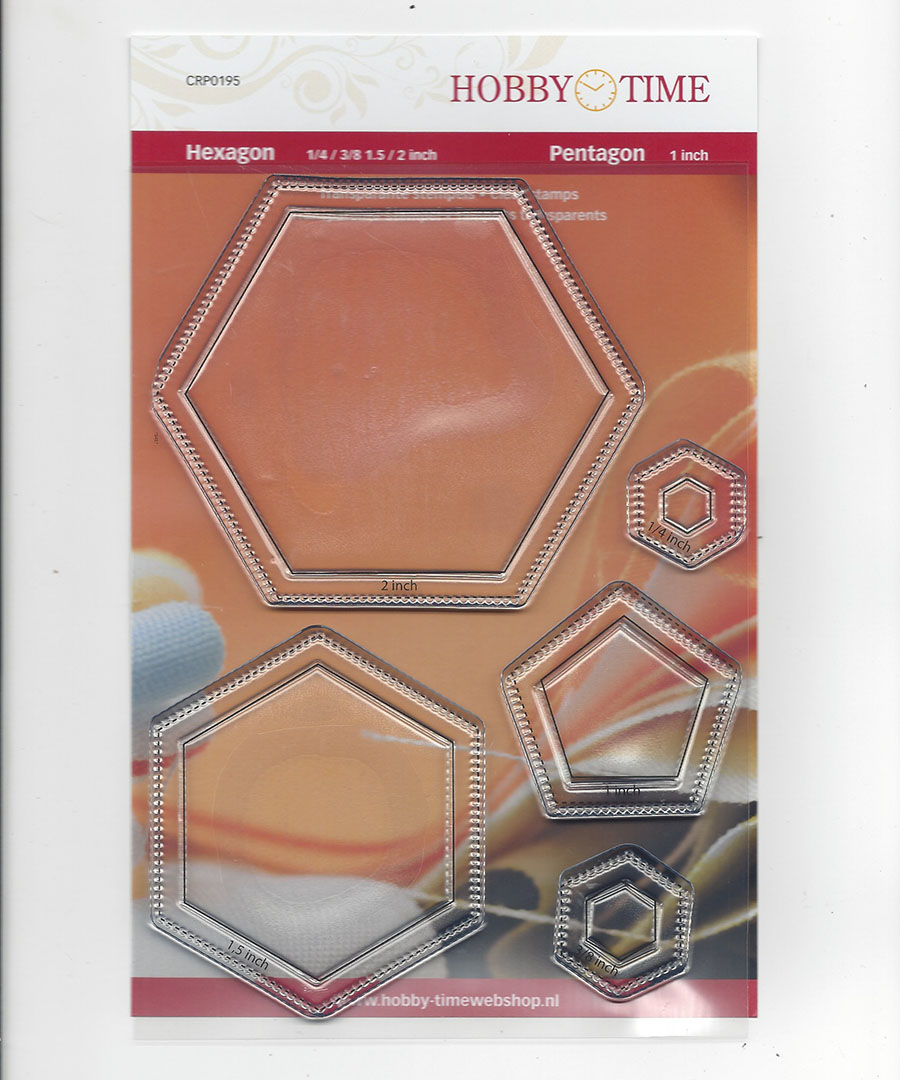 Transparante Quiltstempel CRP0195 Hexagonnen en Pentagon