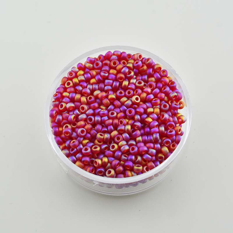 Miyuki Beads 9660-284 Rainbow Ruby Opaque Matt