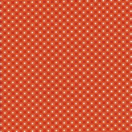 Oranje rood stippen stof-Henry Glass