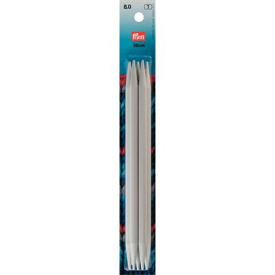 Prym 5 breinaalden zonder knop 8.0 mm 20cm
