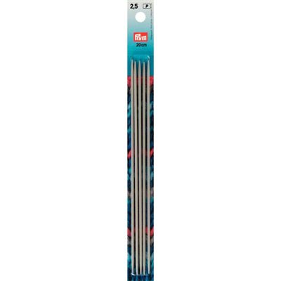 Prym 5 breinaalden zonder knop 2.5mm 20cm