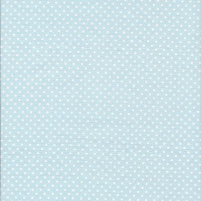 Licht blauwe stof met witte stippen-Makower Spot-on