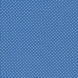 Middel blauwe stof met witte stippen-Makower