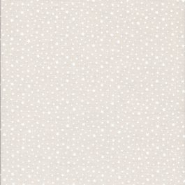 Pastel zalmkleur stof met witte sterretjes