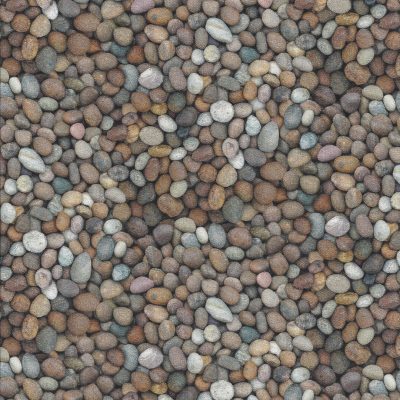 Ronde bruine en grijze en beige keien stof-Northcott