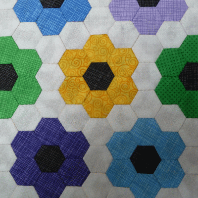 Transparante Quiltstempel CRP0195 Hexagonnen en Pentagon