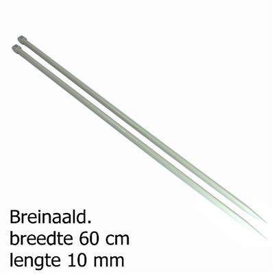 Pony breinaalden 10mm 60cm