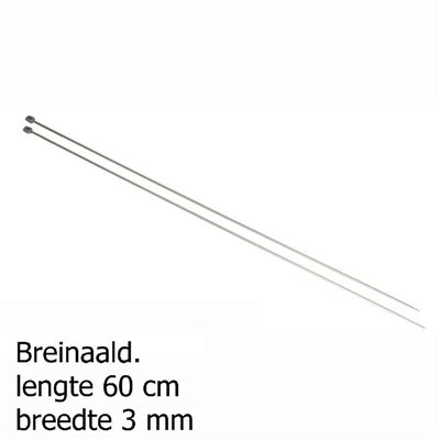 Pony breinaalden 3mm 60cm
