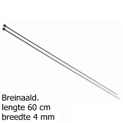 Pony breinaalden 4mm 60cm