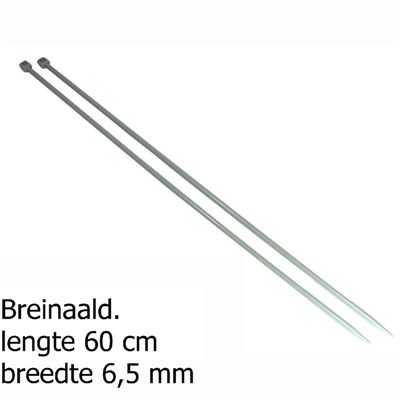 Pony breinaalden 6.5mm 60cm