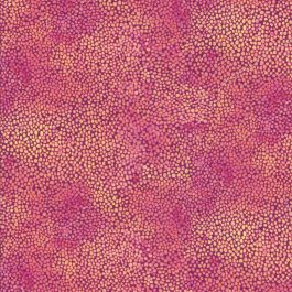 Fuchsia roze stof met gele en roze spikkels-Quilting Treasures