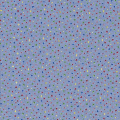 Blauwe stof met sterretjes