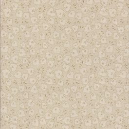 Beige stof met bladeren patroon