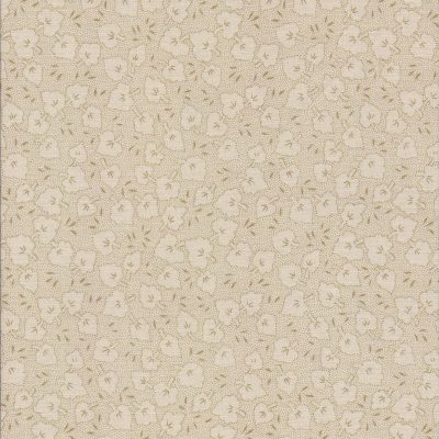 Beige stof met bladeren patroon