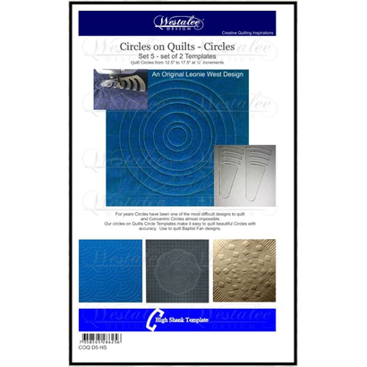 Westalee WT-COQSET5-HS, Circles on Quilts (high shank)