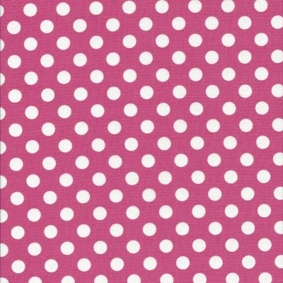 Roze stof met witte stippen-Maywood
