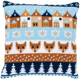 Kruissteekkussen Kit Wintermotiefjes borduren
