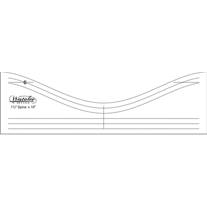 Westalee 10" WT-FSpine10-LS Feather Spine Template Low Shank