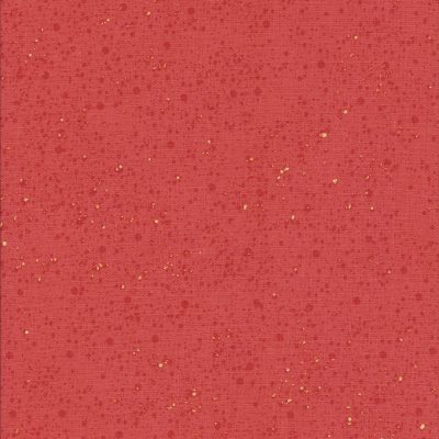 Oranje stof met donker oranje en gele spettertjes-Stof Fabrics