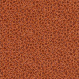 Warm oranje stof met donkere motiefjes-Stof Fabrics